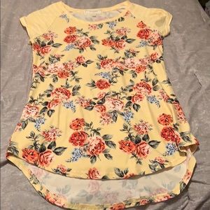 Yellow floral top